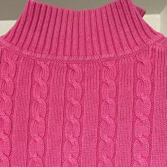 Lauren Ralph Lauren Cable Knit 1/4 Zip Sweater, Pink, Tag Removed, size unknown - Picture 6 of 14